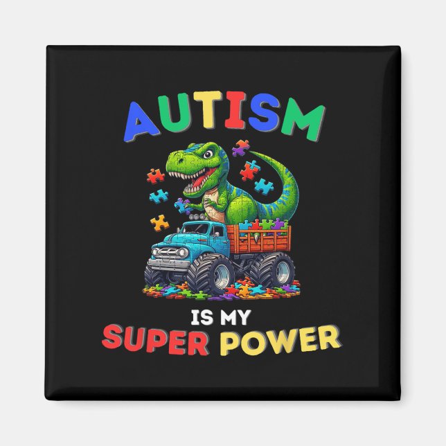 Imán El autismo de los dinosaurios Trex es consciente d (Frente)
