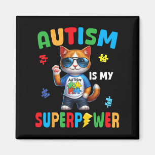 Imán El autismo del gato es mi superpoder aceptar el am