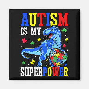 Imán El autismo es mi superpoder el dinosaurio de conci