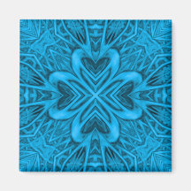 El azul vintage azul fractal Kaleidoscope