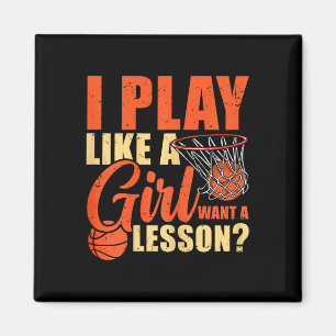 Imán El Baloncesto Divertido Que Juego Como Un Chica