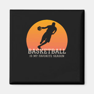 Imán El Baloncesto Es Mi Temporada Favorita Retro Sunse