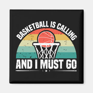 Imán El baloncesto llama y debo ir al papel