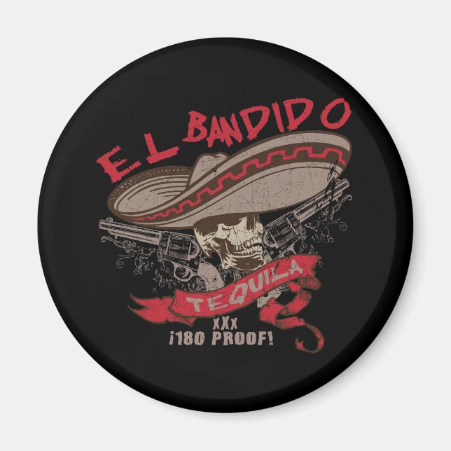 Imán El bandido Tequila Magnet (Frente)