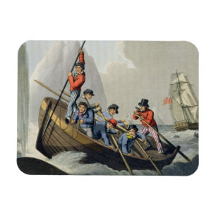 Imán El barco de una nave que ataca una ballena,