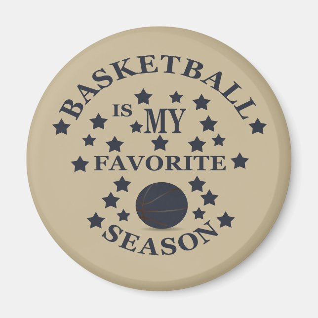 Imán El básquetbol es mi temporada favorita con el balo (Frente)