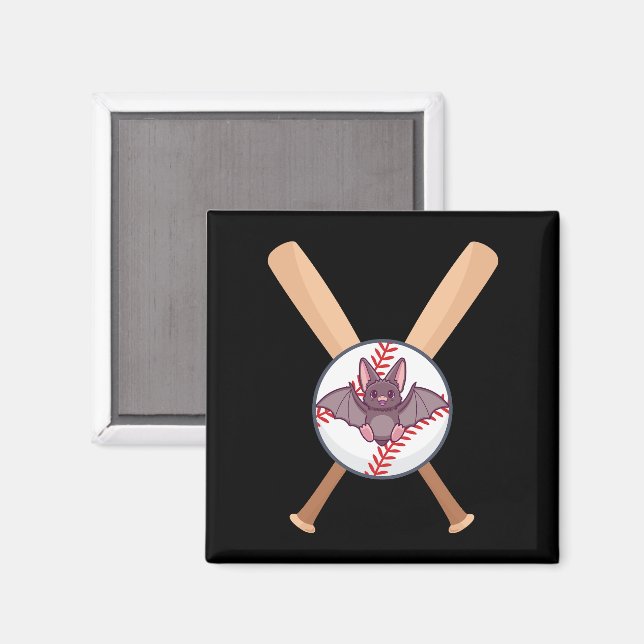 Imán El BAT de béisbol (Anverso/Reverso)