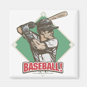 Imán El bateador del diamante de béisbol se divierte e
