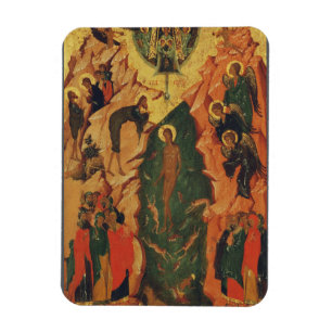 Imán El bautismo de Jesucristo icono bizantino