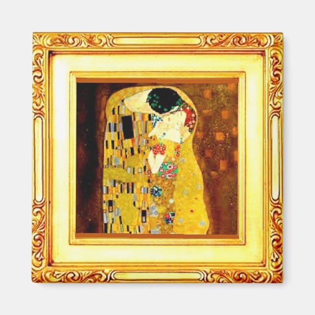 Imán El beso, Bella Artes de Gustav Klimt Magnet (Frente)