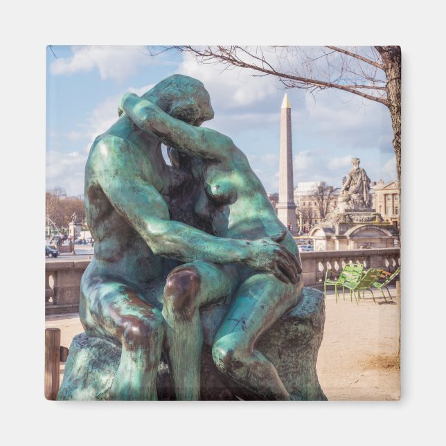 Imán El beso de Auguste Rodin en las Tullerías, París (Frente)