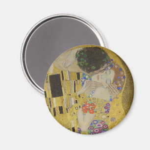 Imán El Beso, Pintura al Óleo Art Nouveau, Gustav Klimt