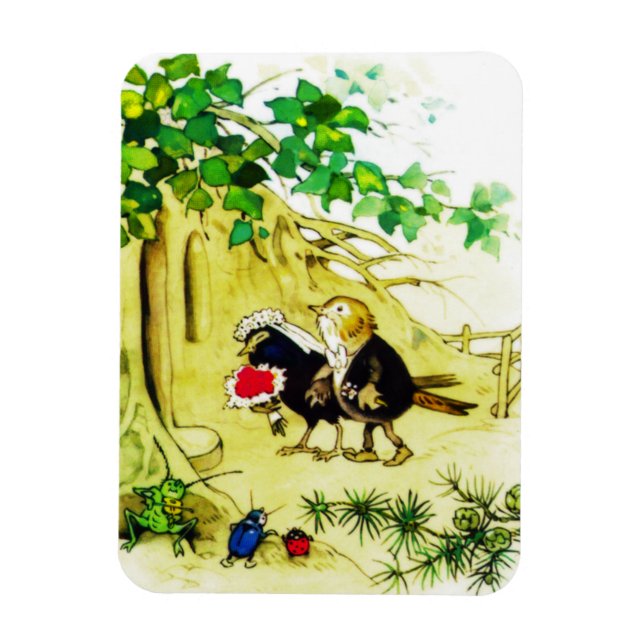 Imán El Boda de las aves (Vertical)