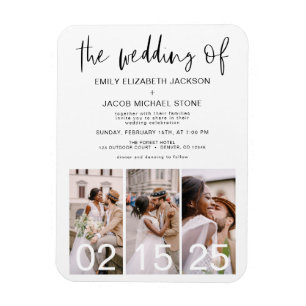 Imán El Boda de lo Minimalista moderno y simple