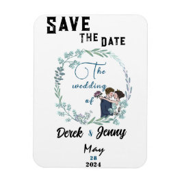 Imán El boda de los amantes del azul