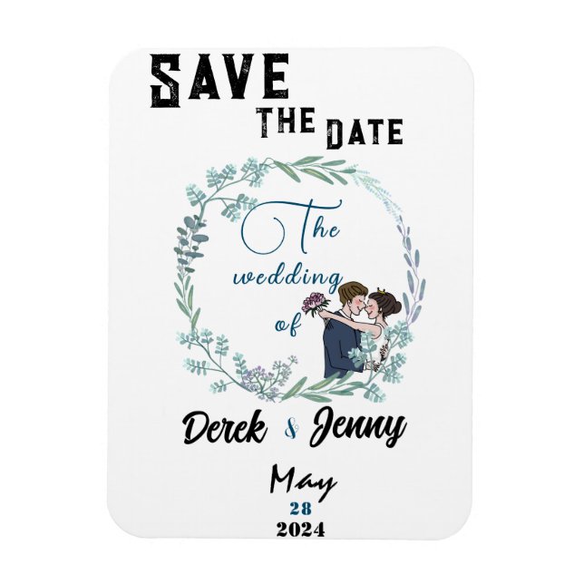 Imán El boda de los amantes del azul (Vertical)