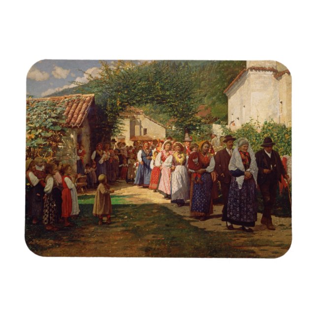 Imán El Boda dorado (aceite sobre lienzo) (Horizontal)