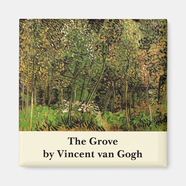 Imán El bosque por Vincent van Gogh (Frente)