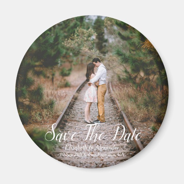 Imán El bosque rústico salva la fecha (Frente)