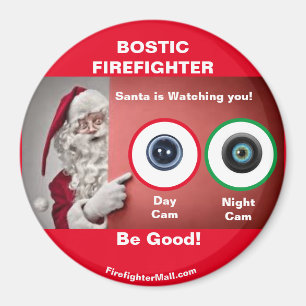 Imán El BOSTIC FIREFIGHER Santa está observando