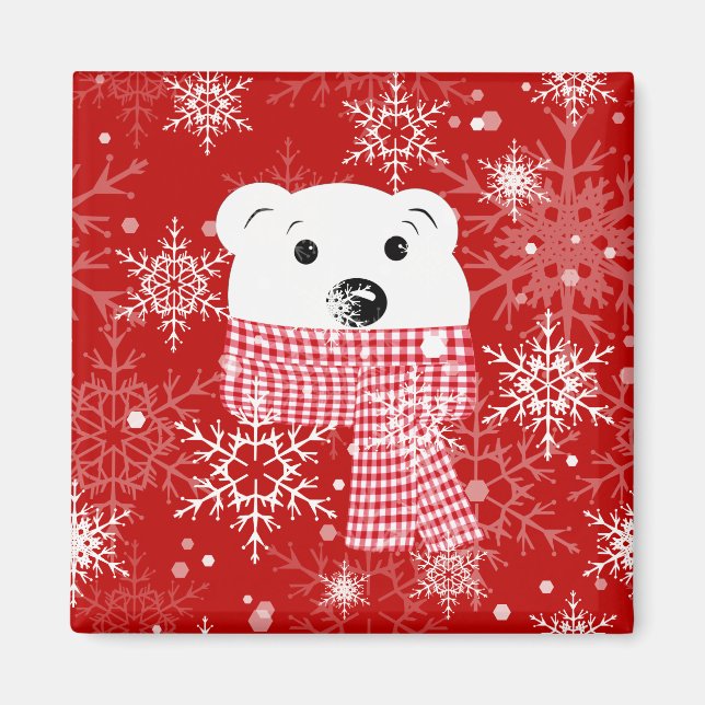 Imán El bozal de un oso polar, Navidades (Frente)