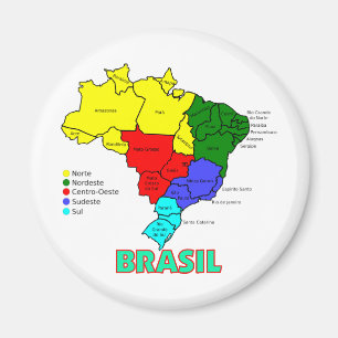Imán El Brasil. Regiones en color