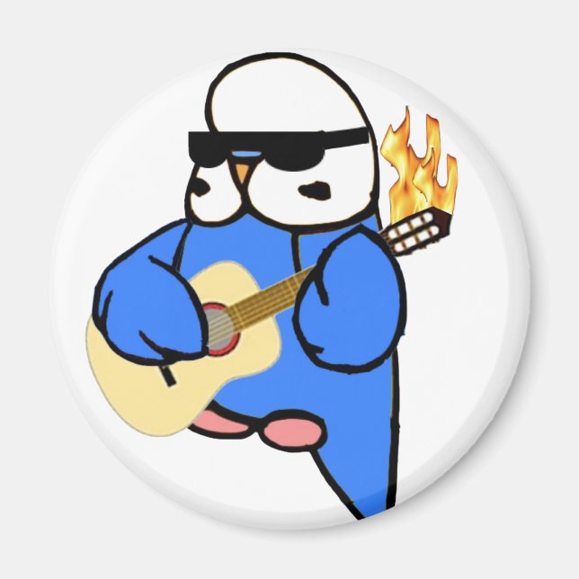 Imán El Budgie en inglés desconectado (Frente)