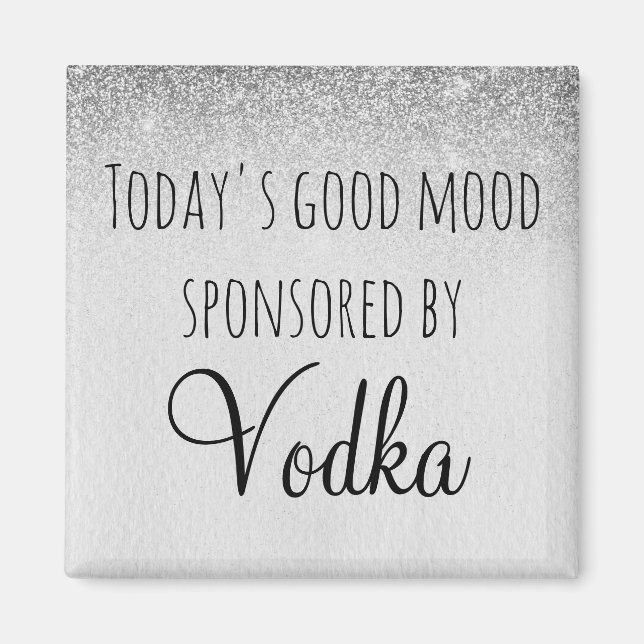 Imán El buen humor de hoy patrocinado por Vodka (Frente)