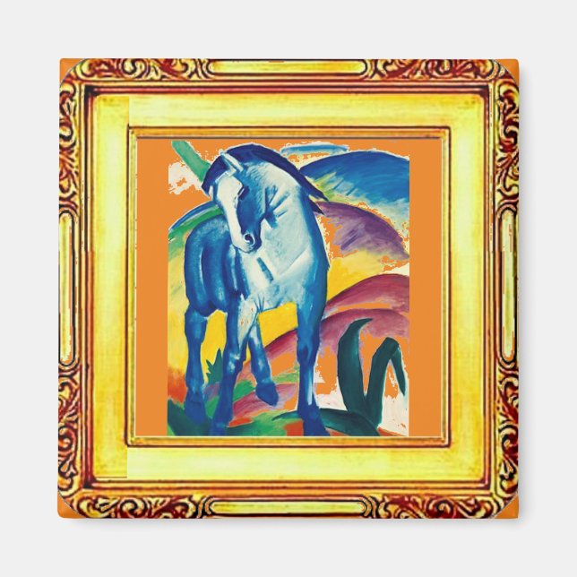 Imán El caballo azul de Franz Marc (Frente)