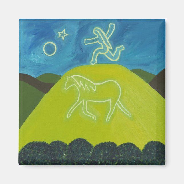 Imán El caballo blanco en Somerset 2011 (Frente)