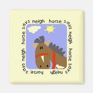 Imán El caballo dice las camisetas y los regalos del re