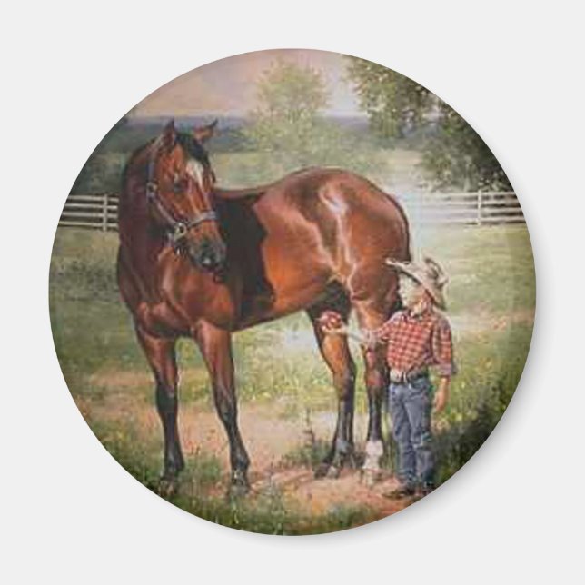 Imán El caballo vintage (Frente)
