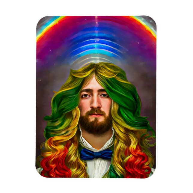 Imán El cabello arcoiris hombre de amor Fantasía arte L (Vertical)