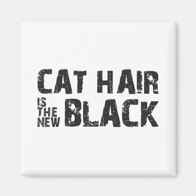 Imán El cabello del gato es el nuevo negro (Frente)