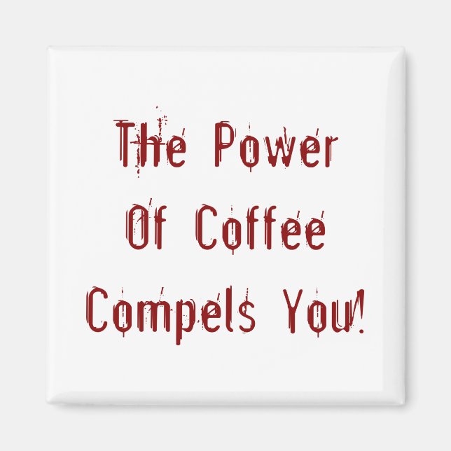 Imán El café te hace rojo (Frente)