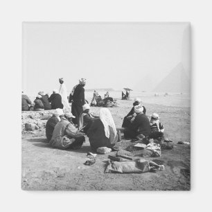 Imán El Cairo Egipto, jinetes de camellos giza pirámid