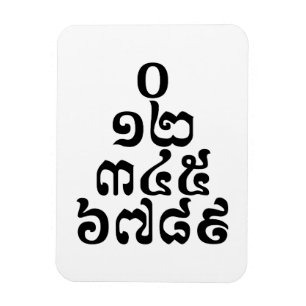 Imán El camboyano numera la pirámide - 0 Khmer 12 345