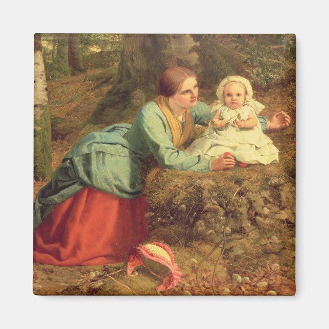 Imán El Camino Donde Se Extienden Las Hojas Marrones, 1 (Frente)