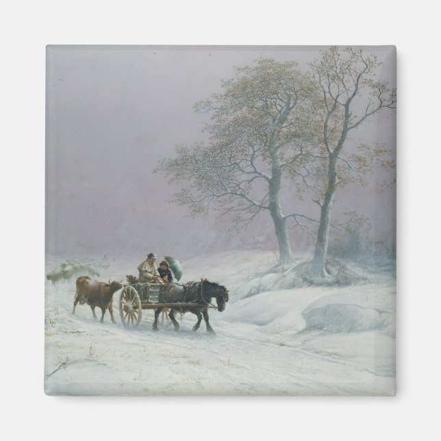 Imán El camino invernal hacia el mercado (Frente)