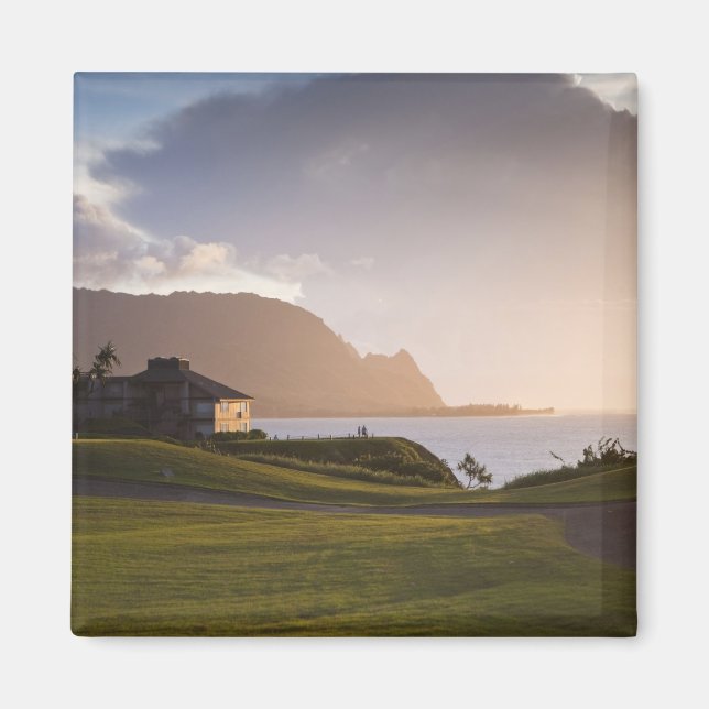 Imán El campo de golf Makai en Princeville (Frente)