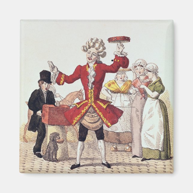 Imán El cantante callejero, grabado por Alois Senefelde (Frente)