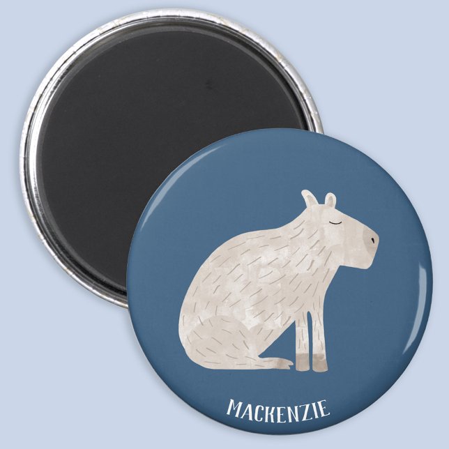 Imán El capibara personalizado (Fun personalized capybara magnet for animal lovers)