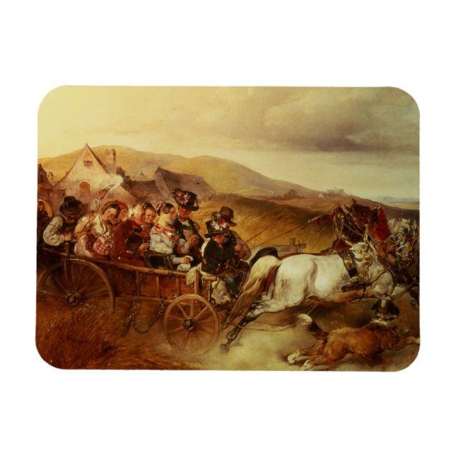 Imán El carrito del Boda (Horizontal)