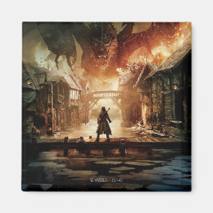 Imán El cartel de película de Hobbit - de Laketown