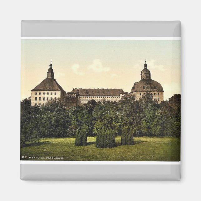 Imán El castillo, Gotha, Thuringia, Alemania rara fotog (Frente)