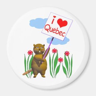 Imán El castor canadiense ama a Quebec