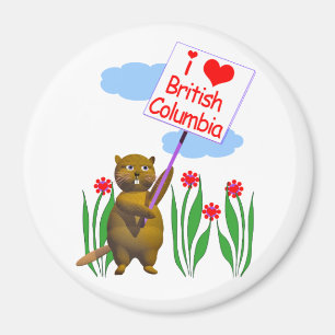 Imán El castor canadiense ama la Columbia Británica