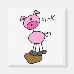 Imán El cerdo dice Oink las camisetas y los regalos