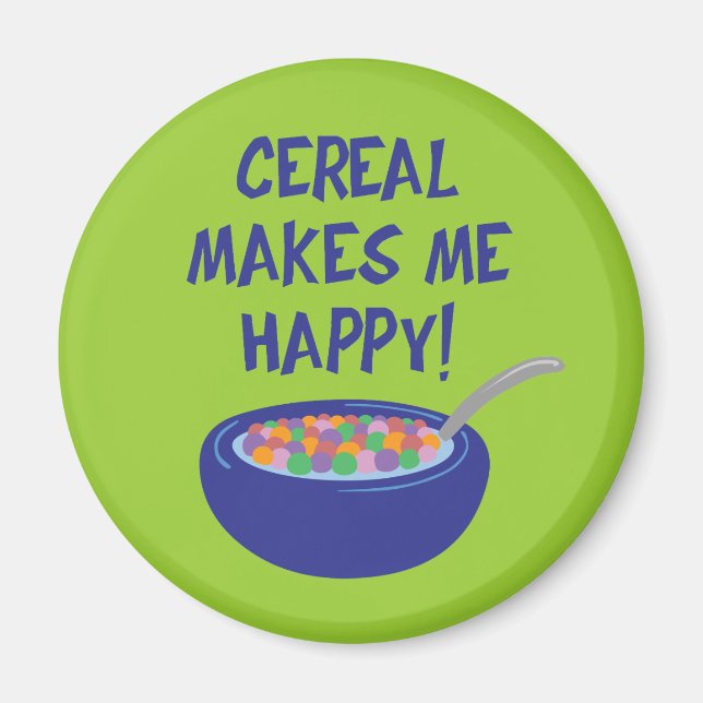 Imán El cereal me hace feliz (Frente)