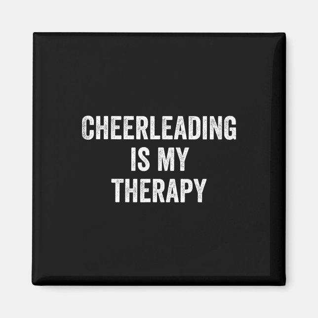 Imán El cheerleading es mi terapia divertido dicho chee (Frente)